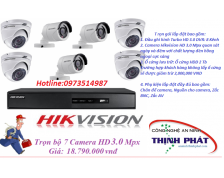 Bộ trọn gói 7 Camera Hikvision HD 3.0Mpx